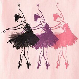 Ballet Dancers Pink Short Sleeve Graphic Tee - Girls Sz 10